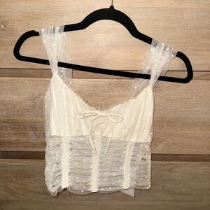 Reformation Aubrielle Top in White